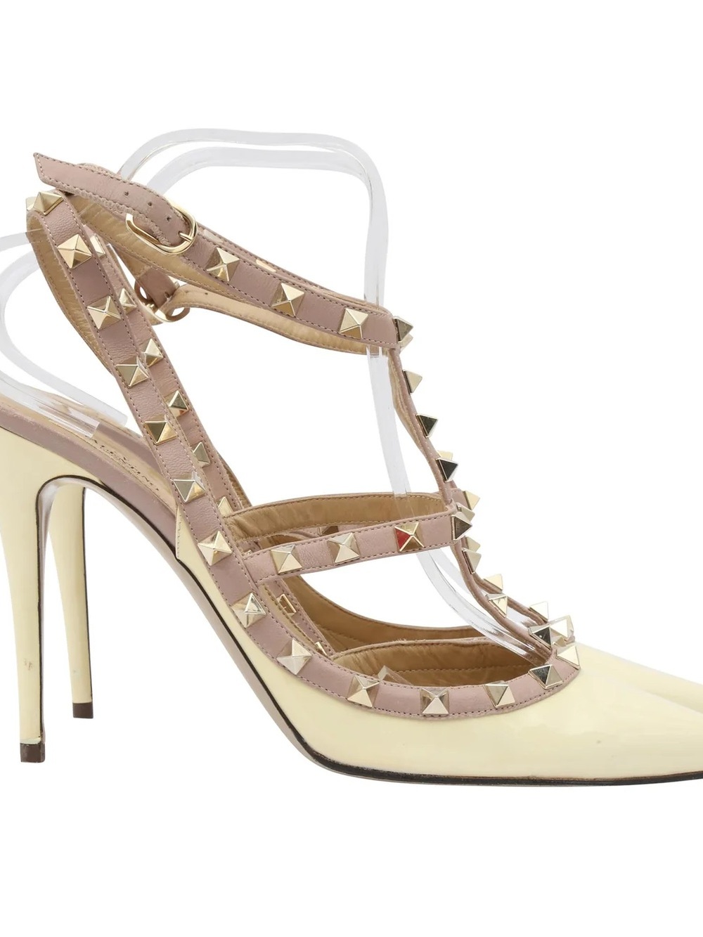 Valentino Garavani Rockstud Heels in Cream size 39